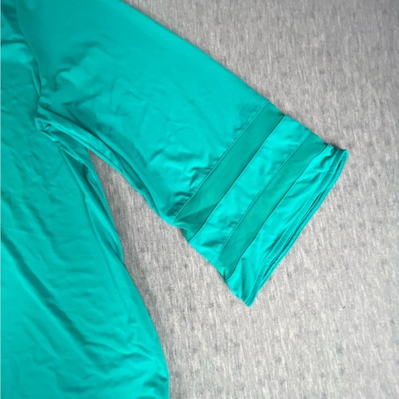 Jessica London 3/4 sleeve blouse teal size 14 / 16 - Picture 2 of 8